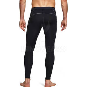 Pantalon de compression décontracté pour hommes taille moyenne respirant taille personnalisée séchage rapide pas cher toile tissu vente en gros - Product Image 2