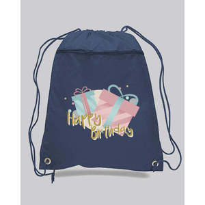 Sacs fourre-tout personnalisés avec logo, sacs à cordon en polyester pour cadeaux promotionnels - POL11 - Product Image 3