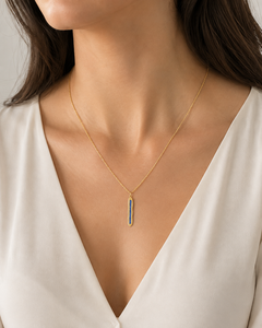 18K Gold Plated 925 Sterling Silver Reef Necklace – <b>Lapis</b> <b>Lazuli</b> Coastal Jewelry - Product Image 5