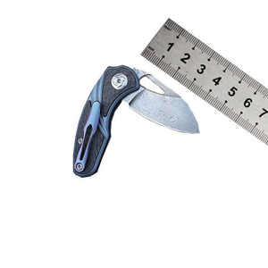 Cuchillo plegable con mango G10 de acero damasco de 76 capas personalizable nuevo y exclusivo al mejor precio, cuchillo para exteriores, cuchillo para acampar - Product Image 1