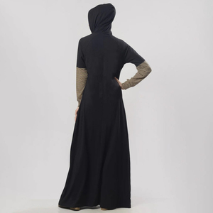 Femmes Modeste Style LM013 Ironfree Chiffon À Capuche Abaya Hijab Mignon Musulman pour Attaché Écharpe Poches Robe - Product Image 2