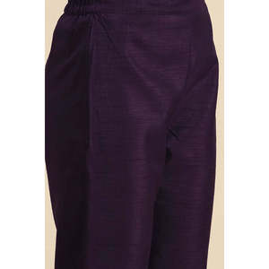 Conjunto de Kurta Recta de Rayón Morado para Mujer con Dupatta, Estilo Indio-Pakistaní, Salwar Kameez Pakistaní para Fiesta, Tela de Red - Product Image 3