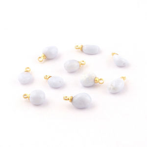 Encontrar joyería suave caída natural azul encaje ágata DIY conector chapado en oro forma irregular conectores colgantes de fianza única - Product Image 2