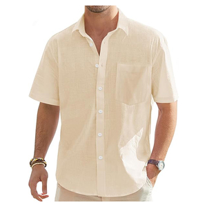 Top tendance chemise hawaïenne à manches courtes pour hommes de haute qualité et de qualité supérieure 100% coton - Product Image 5