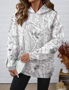 Sudadera con Capucha Personalizada para Mujer, Estilo Urbano, para Correr, Entrenar, Tejida, Absorbente de Sudor, con Cordón Ajustable en el Cuello, con Insignia Otoñal - Product Image 4