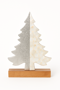 Casse-tête multicolore Sculpture d'arbre Art abstrait unique avec base en bois Décoration moderne pour la maison ou le bureau - Product Image 3