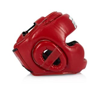 หมวกนิรภัยสำหรับเล่นกีฬา2025แฟร์เท็กซ์ทำจากหนังคุณภาพสูงสำหรับชกมวยมวยไทย MMA สปอริ่งศีรษะแบบจมูกสูง2ชั้น - Product Image 5