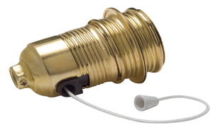 Portalámparas metálico decorativo vintage con interruptor de cadena E27 (Famatel 305) - Product Image 1