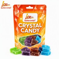 Bonbons durs en cristal en gros, saveurs de fruits assorties (Pomme, Myrtille, Raisin, Cola) OEM ODM