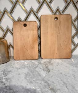 Ensemble de planches à découper en fibre de bois d'acacia naturel, planche à découper en bois de cuisine avec rainure pour le jus, poignée intérieure - Product Image 3
