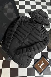 แจ็กเก็ตขนเป็ดคอปกตั้งสำหรับผู้ชายสไตล์ลำลองสำหรับฤดูหนาวเนื้อผ้าทอและออกแบบโลโก้ด้านหน้า - Product Image 5