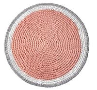 Pouf rond en coton et ensemble de tapis pour mariage/fête Conceptions assorties douces et imperméables pour le salon Technique au crochet