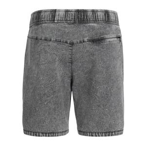 Short en éponge française à motif uni pour hommes Logo personnalisé Effet délavé côtelé 100% coton pelucheux délavé à l'acide-Vente en gros - Product Image 2