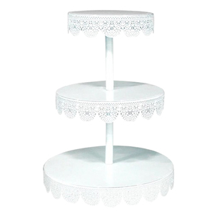 Luxury White Iron Metal Cake Stand Elegant <b>Resin</b> <b>Epoxy</b> Wedding Decorative Round Desserts Cupcake Platter Cake Tools - Product Image 1