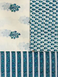 Fabricación Floral bloque de mano impreso 100% tela de algodón suelta artesanía costura tela mujer vestido indio proveedor de tarifa de fábrica - Product Image 4