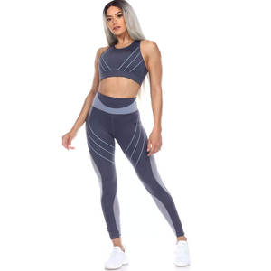 Custom Plain Design Women's Gym <b>Leggings</b> and Yoga Set Sports Wear Fitness Suit with Drawstring Closure Solid <b>Pattern</b> - Product Image 1