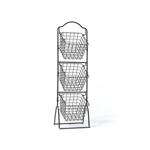 Cesta de Almacenamiento de Alambre Metálico Hecha a Mano de Forma Ovalada con Asa de 2 Niveles para Utensilios de Cocina, Cestas de Almacenamiento Decorativas - Product Image 2