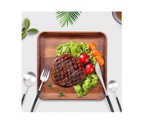 Bandeja de madera de acacia Fabricante y exportador Diseño hecho a mano Bandeja de madera para servir Bandeja para barbacoa - Product Image 1