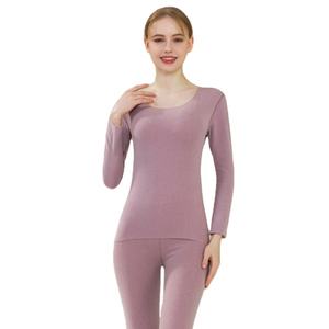 Hot Sale Women's 2-Piece Long Johns Set High Quality <b>Thermal</b> <b>Underwear</b> Breathable Stretch Seamless Knitted Design - Product Image 2