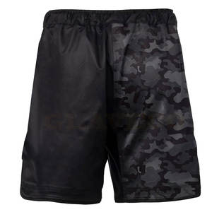 Shorts de boxe MMA pour hommes, couleur unie, avec logo personnalisé, spandex/polyester de haute qualité, service OEM pour les vêtements d'arts martiaux - Product Image 2