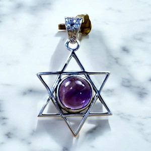 Joyería fina Colgantes y dijes Amatista Piedra preciosa Cielo Estrella Diseño Colgantes de plata Luz Wight Colgantes de plata Joyería - Product Image 1