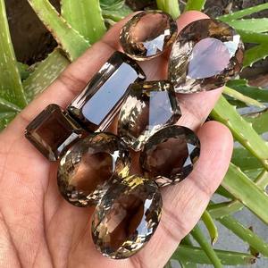 100% cuarzo ahumado natural facetado corte mezcla forma y tamaño a granel piedras preciosas sueltas precios de fábrica al por mayor de mayorista indio - Product Image 3