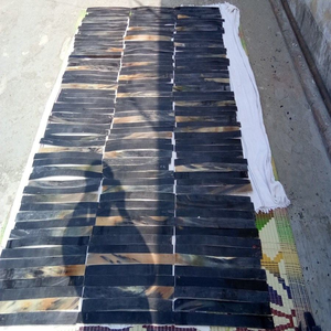 Placa de cuerno de búfalo negro de la mejor calidad con decoración de estilo animal pulido Gava blanco para manijas de cuchillos de artesanía creciente - Product Image 6