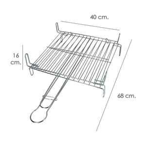 Griglia Doppia per Barbecue 40x40 cm. - Product Image 2