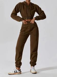 กางเกงวอร์มขายส่งแบบ OEM ผลิตตามสั่ง กางเกงจ็อกเกอร์ขายาวทรงกว้าง ผ้าฝ้ายฟลีซ ชุดออกกำลังกาย กางเกงสเวตแพนท์ผู้หญิง กางเกงและกางเกงขายาวผู้หญิง - Product Image 2