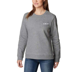 Sweat-shirts à capuche en coton d'hiver pour femmes, sur mesure, grande taille, sweat-shirts à col rond surdimensionnés, respirants, nouvelle arrivée - Product Image 1