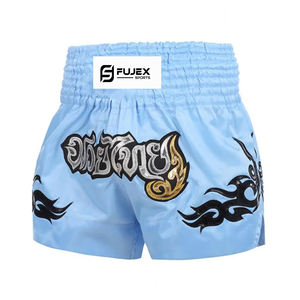 Pantalones cortos de Kickboxing con diseño de cordón de Muay Thai para adultos, pantalones cortos de artes marciales Unisex, pantalones cortos de boxeo para niños, pantalones cortos deportivos de lucha - Product Image 3