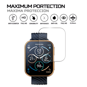 ฟิล์มกันรอยหน้าจอสมาร์ทวอทช์ ANTISHOCK สำหรับอุปกรณ์เสริมเคสโมโตโรล่า โมโต วอทช์ 200 พรีเมียม - Product Image 2
