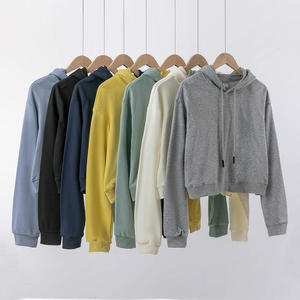 Sudadera Corta Extra Grande de Invierno para Hombre, Bordada y Personalizada, de Algodón Orgánico Estampado, OEM/ODM Disponible - Product Image 3