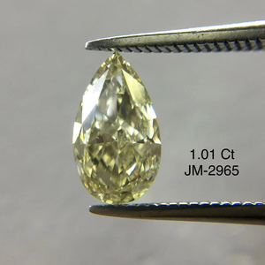 ลูกแพร์ประดับเพชรที่สวยงามได้รับการรับรองว่าเป็นลูกแพร์เพชรสีน้ำตาลอ่อนเพชรที่สวยงาม1.01กะรัต VS2เพชรหลวมใสในราคาต่ำ - Product Image 1