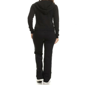 2024 femmes décontracté Style solide pantalon évasé avec ensemble à capuche Streetwear droit Hip Hop pantalon de survêtement pour l'hiver - Product Image 6