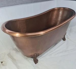 Bañera de cobre larga con patas de pie únicas, bañera de último diseño a precio razonable para accesorios de baño para el hogar - Product Image 5