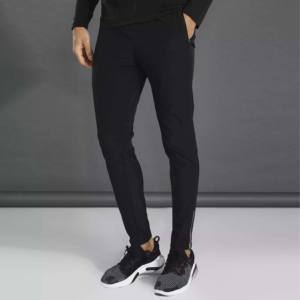 Pantalon de jogging léger pour homme, imprimé logo, coupe slim, décontracté, en molleton avec cordon de serrage, respirant - Product Image 1