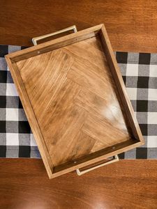 Plateau en bois de qualité exclusive forme et taille personnalisées plateau de service à café et thé plateau de décoration de table au design élégant - Product Image 5