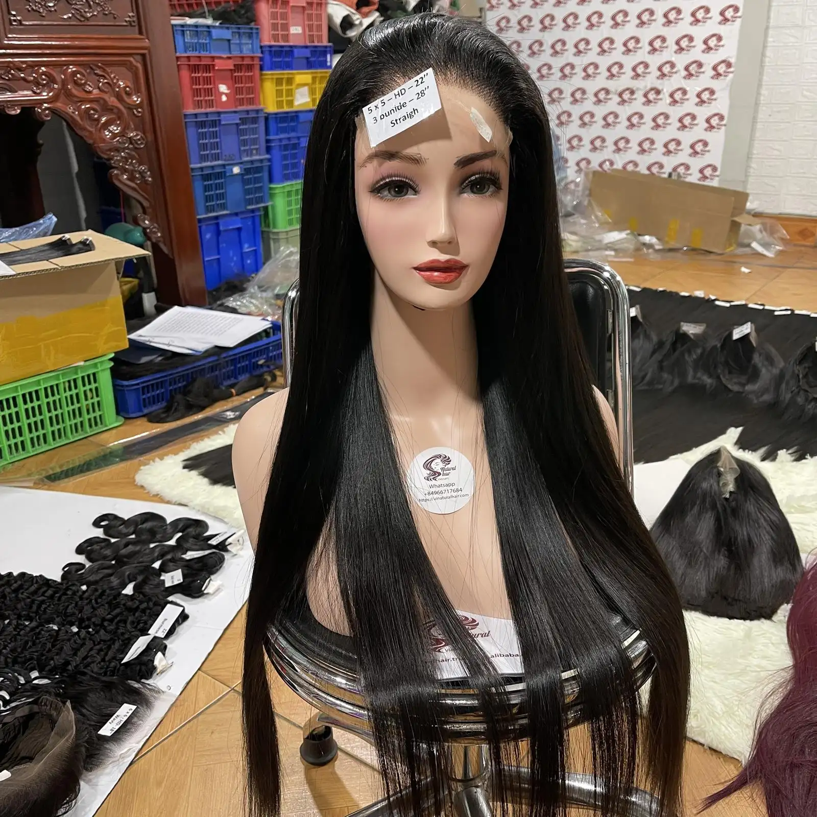 Parrucche capelli umani naturali-parrucca chiusura anteriore in pizzo trasparente-parrucca diritta chiusura in pizzo HD dal fornitore vietnamita di capelli grezzi