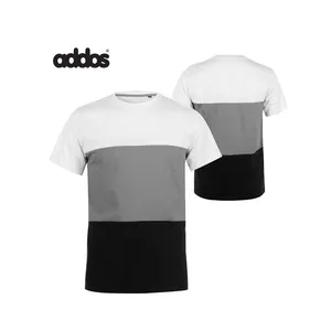 Erkekler T Shirt yüksek kalite hafif yeni stil nedensel giymek nefes % 100% pamuk düz renk beyaz çizgili tasarım adam T Shirt