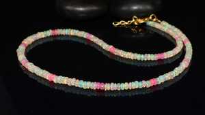 สร้อยคอลูกปัดโอปอลเอธิโอเปียนสำหรับผู้หญิงสร้อยคอลูกปัดไฟรเดลล์แนววินเทจเครื่องประดับแฮนด์เมดสำหรับเธอ - Product Image 3