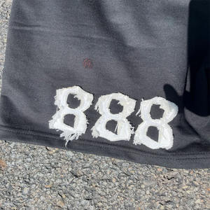 Ensemble T-shirt et short en jersey de coton 250 GSM, coupe oversize, imprimé délavé, tenue décontractée, directement du fabricant - Product Image 3