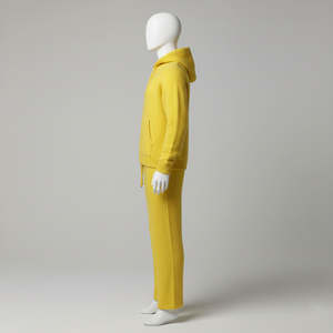 Conjunto de Suéter de Mohair Personalizado de Lujo para Hombre, Pantalones Deportivos de Mohair Afelpados y Sudadera con Capucha, Conjunto de Suéter de Mohair Tejido de Invierno - Product Image 3