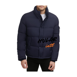 Abrigos de plumón personalizados, chaqueta acolchada de burbujas de invierno con bordado de ganso de pato ultraligero para hombre - Product Image 6
