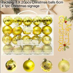 BINLU ลูกบอลคริสมาสต์สุดหรูพร้อมชุดป้ายฟรี20ชิ้นลูกบอลแวววาวแวววาวแวววาวคุณภาพสูงพร้อมของขวัญฟรี - Product Image 6