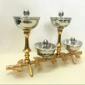 Mango de cara de alce plateado de metal redondo martillado dorado Acero inoxidable decorativo para Bar y tazón de decoración de boda con pinzas para hielo - Product Image 2