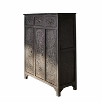 Armoire de rangement à roulettes extensible et pliable en bois de manguier massif, couleur personnalisée, moderne, résistante à l'eau, écologique, multi-usages