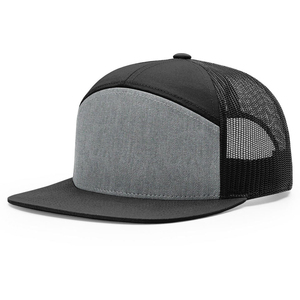 2025 Wholesale Custom Men's High Quality Cotton <b>Flat</b> Brim Snapback Embroidered Patch Logo Striped Polyester Mesh Canvas Beach - Product Image 3