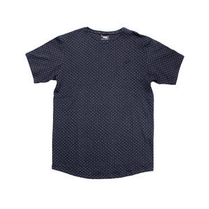 T-shirts Weston en tricot bleu marine imprimés en 3D, coupe ample avec motif à pois, méthode d'impression par sérigraphie - Product Image 1