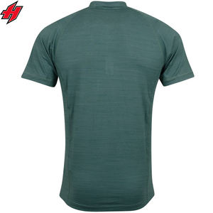 Logotipo personalizado Impresión digital Golf de los hombres para Polo Nuevo diseño de manga corta a rayas Casual Poliéster Spandex Patrón sólido - Product Image 6